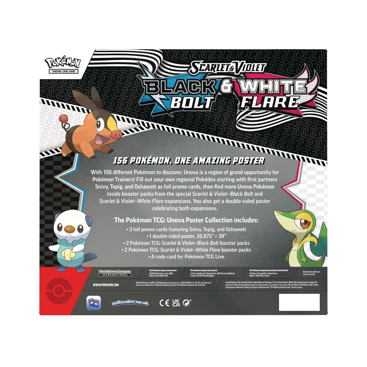 Pokémon Black bolt & White Flare Poster Collection Box