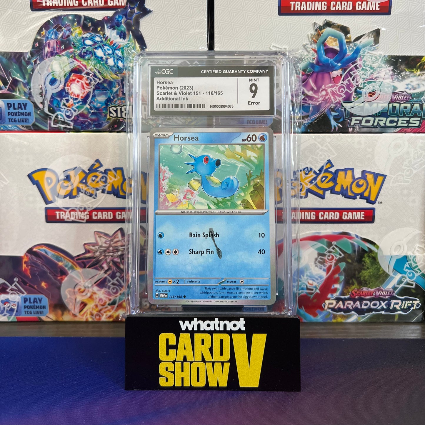 Horsea 116/165 (Scarlet & Violet 151) Additional Ink Error! CGC 9 ✨