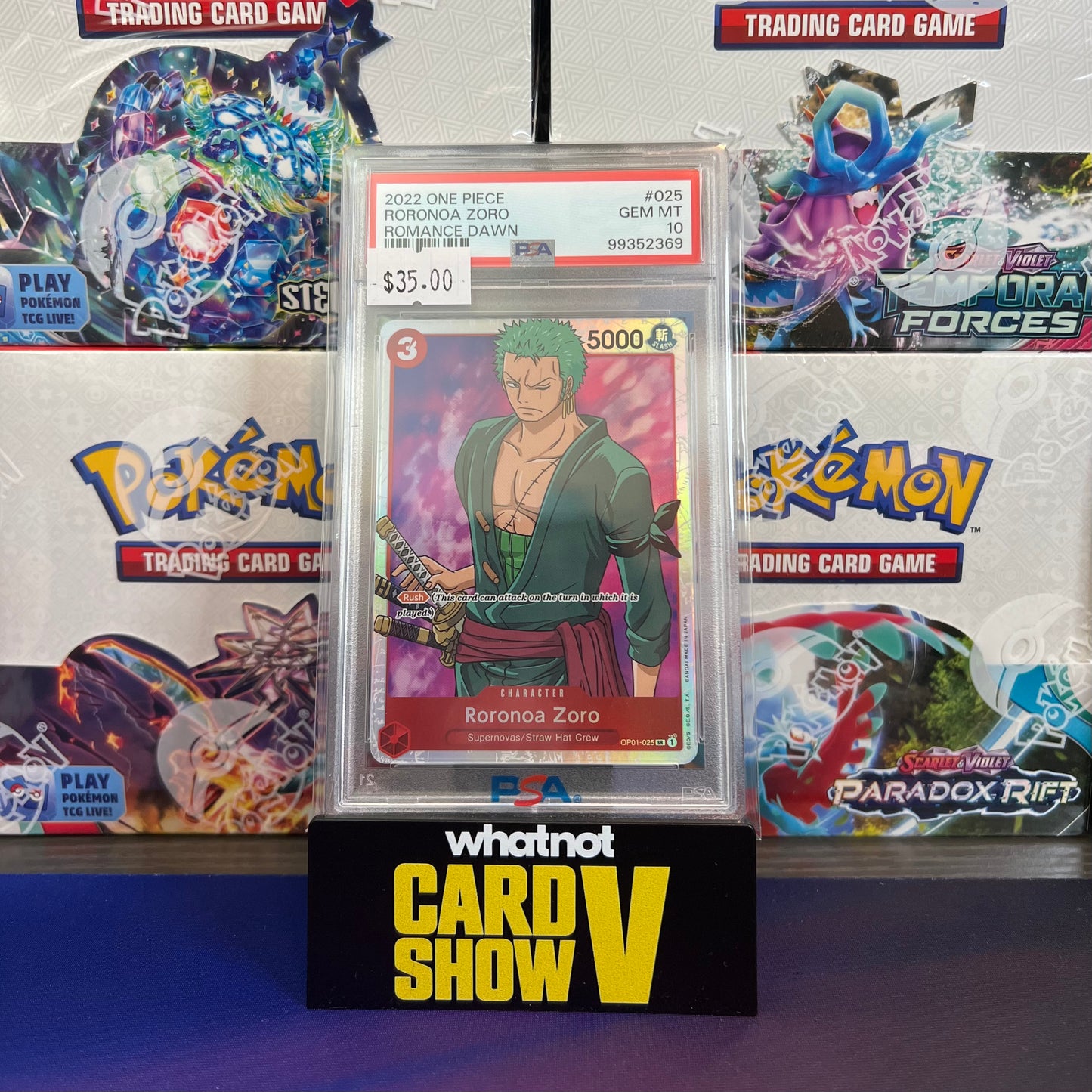 Roronoa Zoro (SR) #OP01-025 PSA 10 ๐