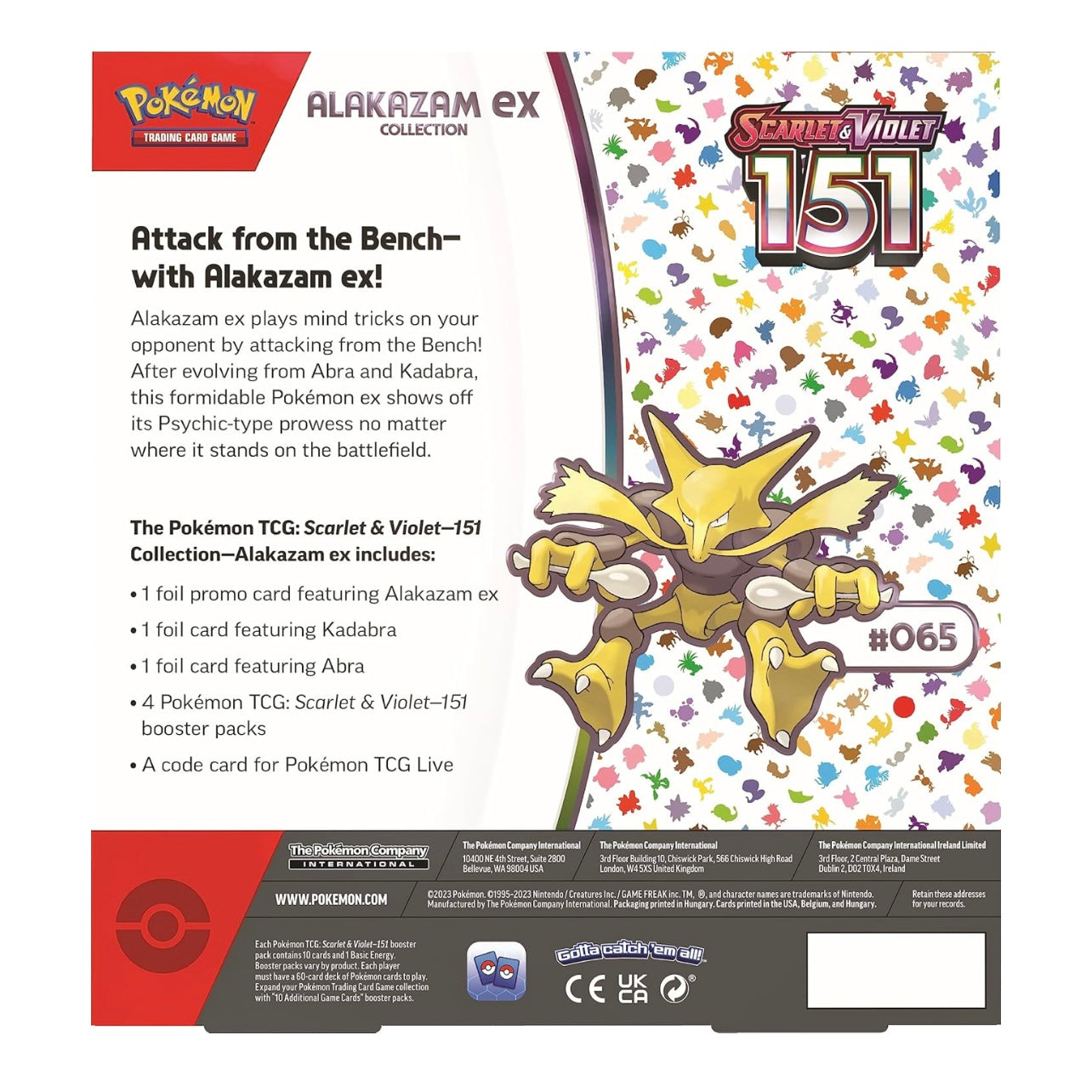 Pokémon Scarlet & Violet 151 Alakazam ex Box