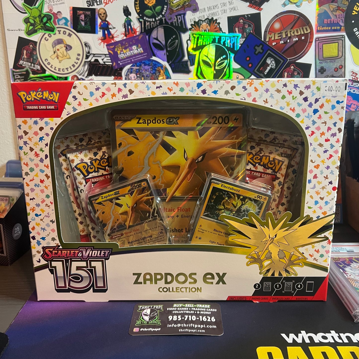 Pokémon Scarlet & Violet 151 Zapdos ex Box