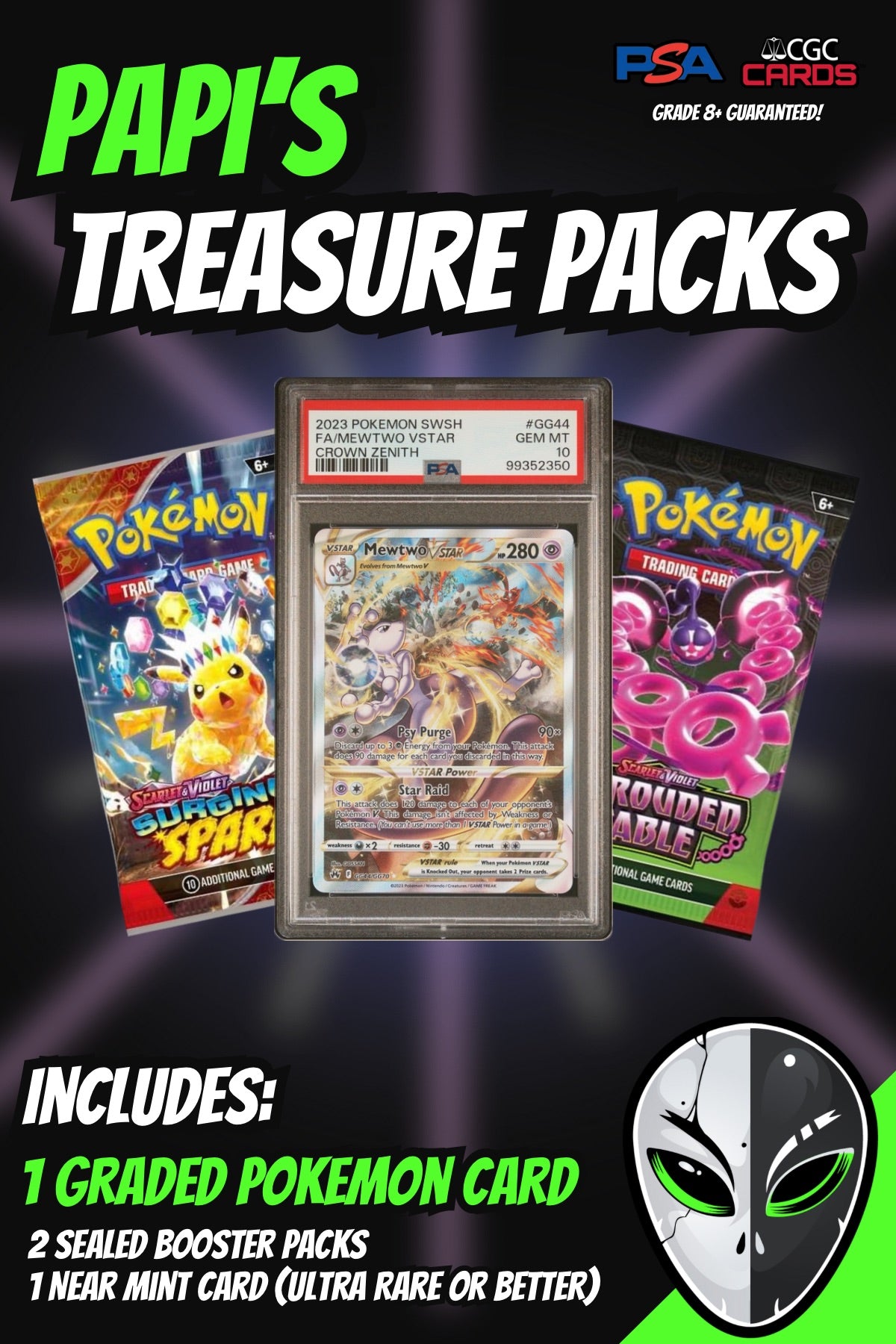 Pokemon Graded Card Mystery Treasure Pack