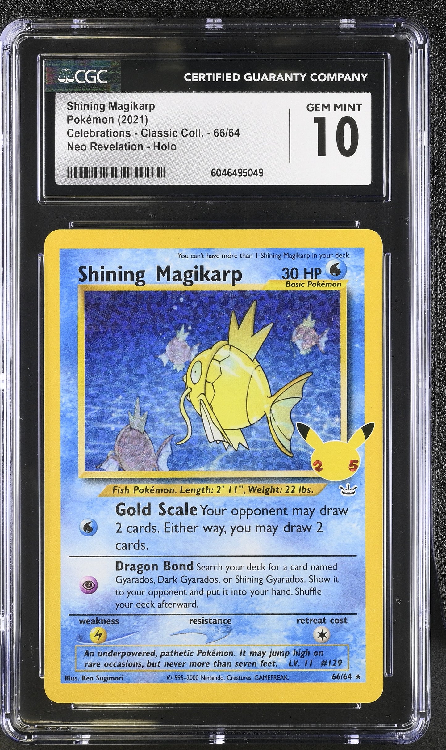 Shining Magikarp - Celebrations (66/64) CGC Gem Mint 10 💎
