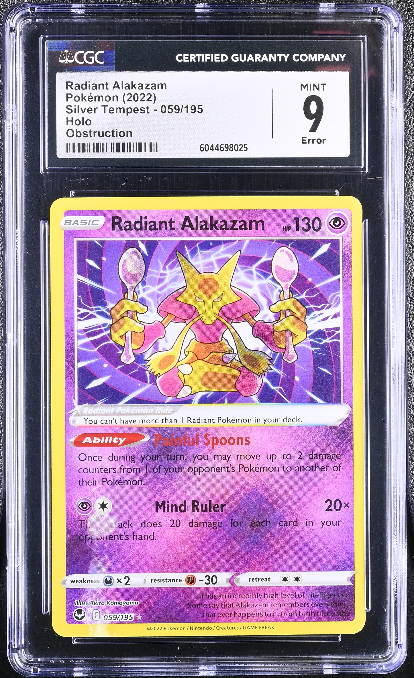 Radiant Alakazam (059/195) CGC Mint 9 ERROR!