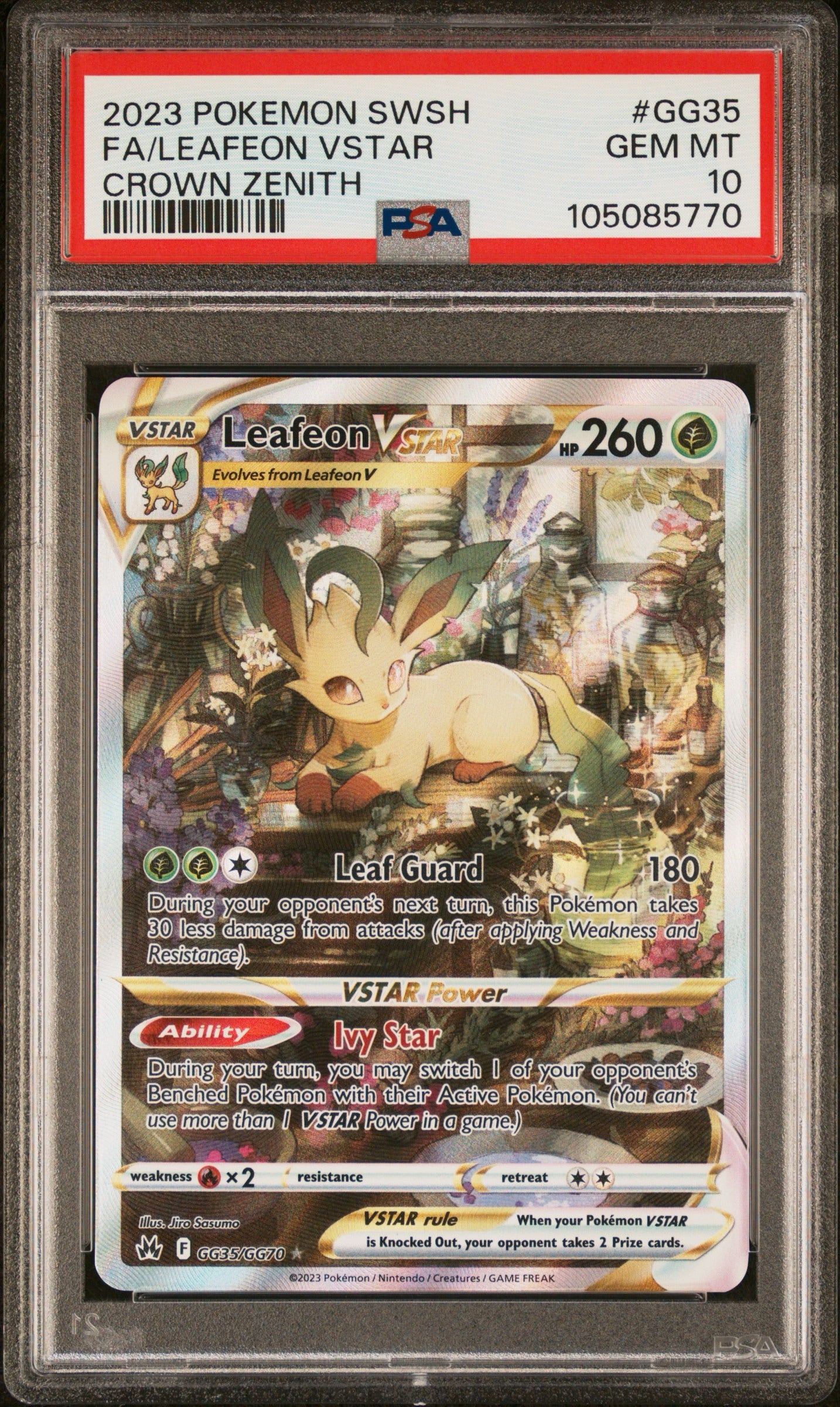 Leafeon VSTAR (GG35/GG70) PSA Gem Mint 10 💎