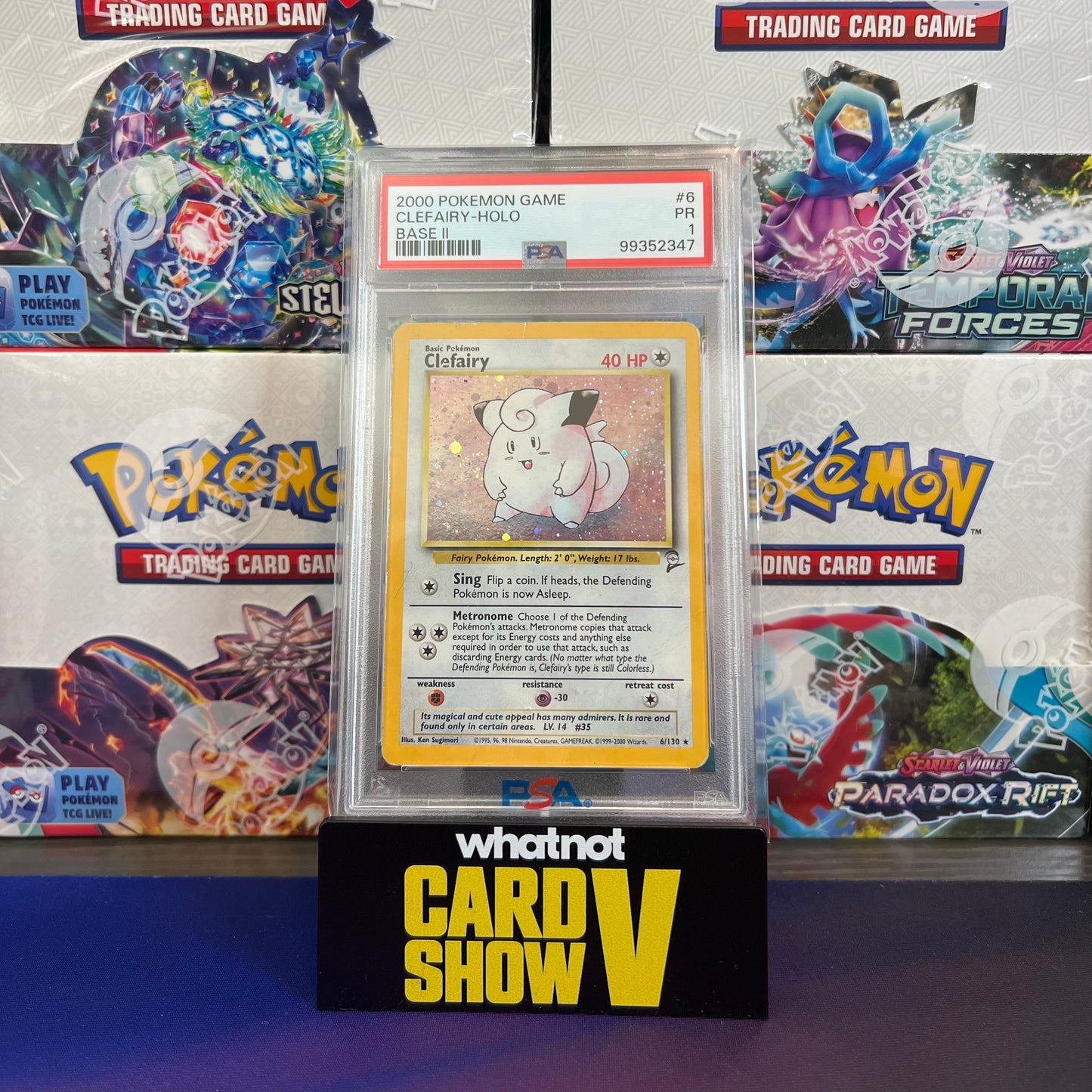 Clefairy 6/130 (Base Set 2) PSA 1 - POP 11!