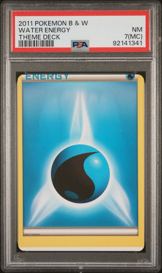 Water Energy (2011 Black & White Theme Deck) PSA 7 - Miscut!