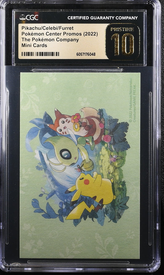 Pikachu/Celebi/Furret (Pokemon Center Promos) CGC Pristine 10 🏆 - POP 1!