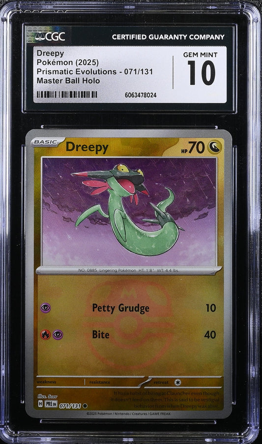 Dreepy - Master Ball (071/131) CGC Gem Mint 10 💎