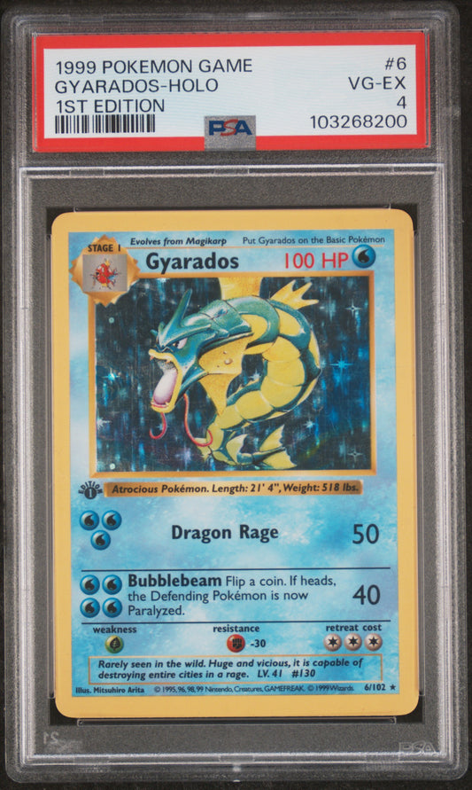 Gyarados - 1st Edition (6/102) PSA 4
