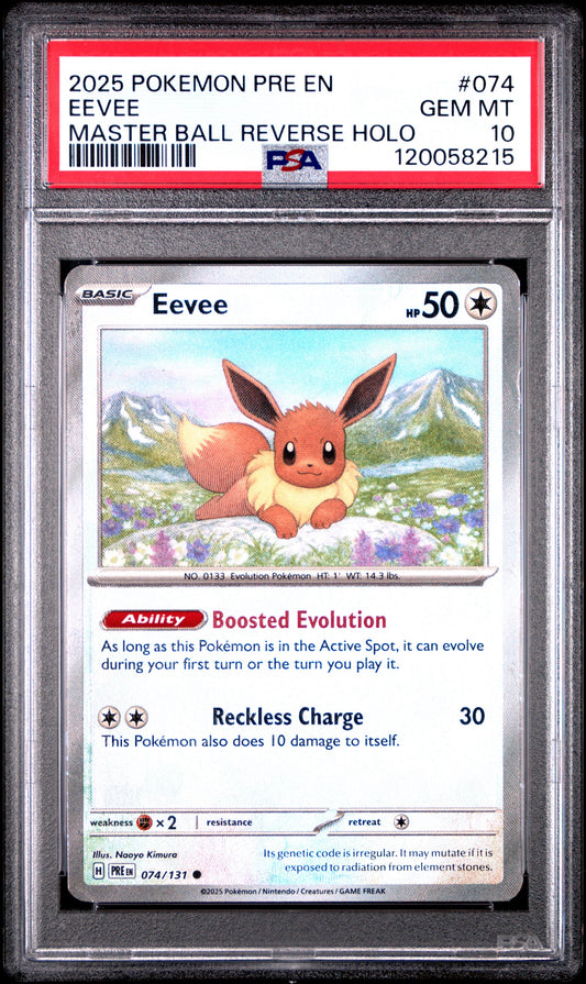 Eevee - Masterball (074/131) PSA Gem Mint 10 💎
