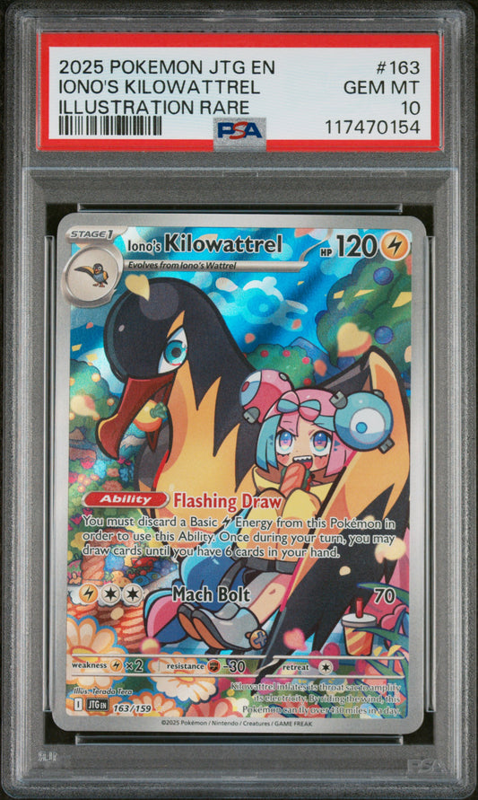 Iono’s Kilowattrel (163/159) PSA Gem Mint 10 💎