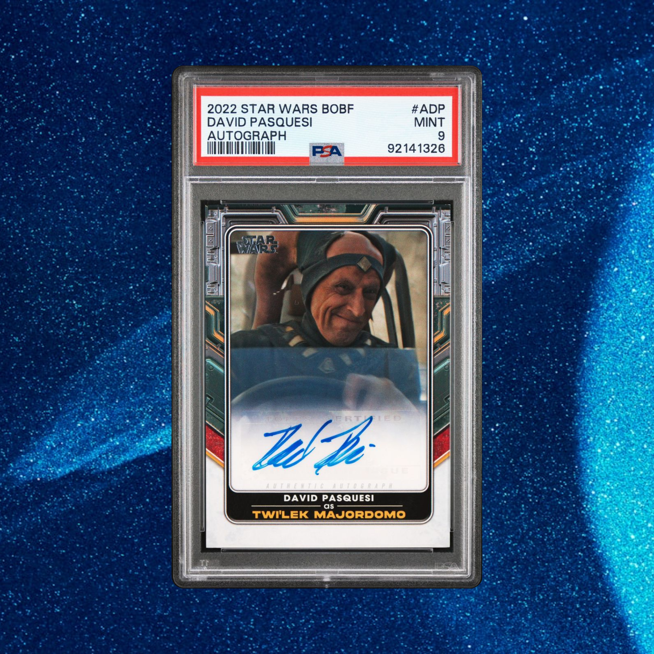 David Pasquesi as Twi’lek Majordomo, Autographed (Book of Boba Fett 2022) PSA 9