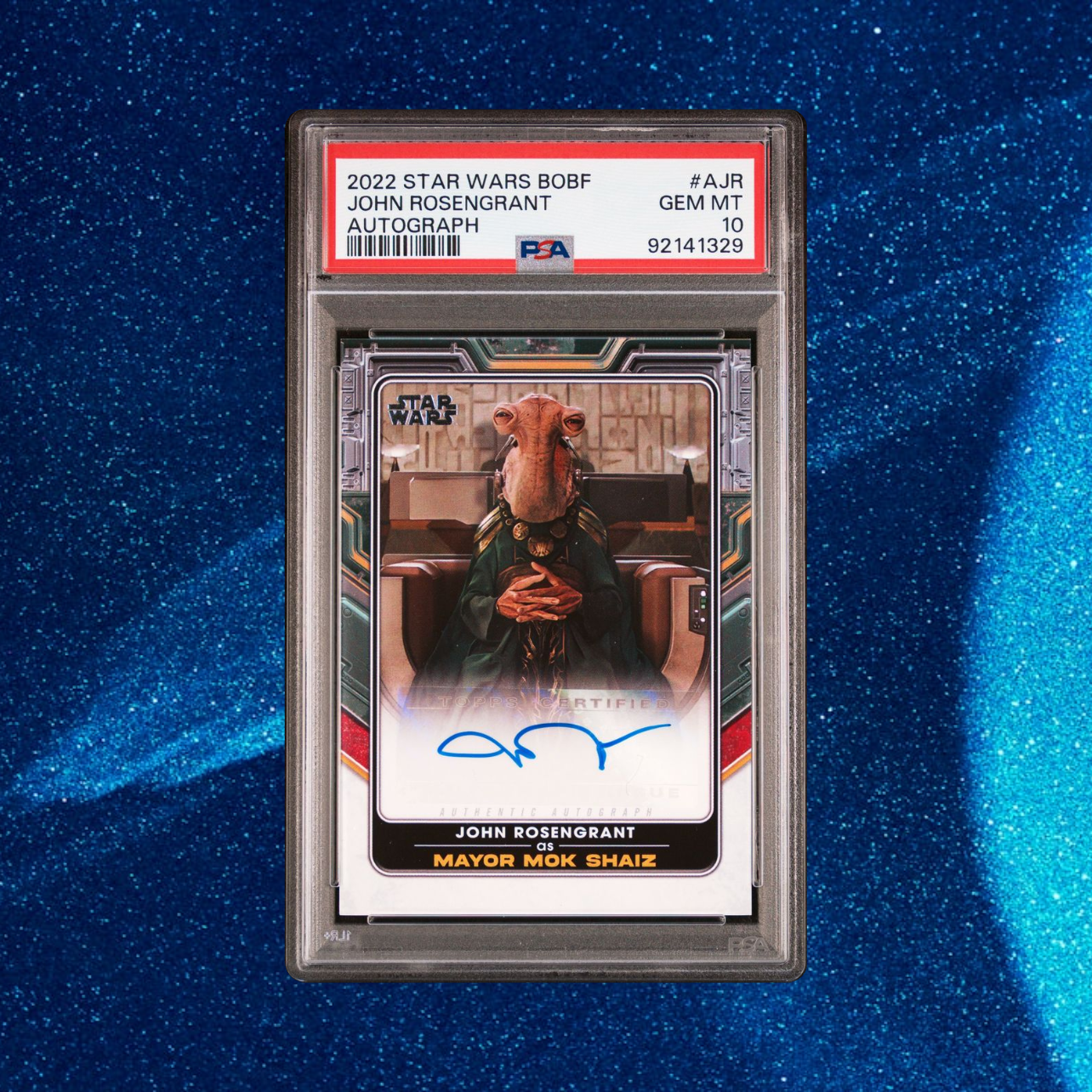 John Rosengrant as Mayor Mok Shaiz, Autographed (Book of Boba Fett 2022) PSA 10 - POP 1!