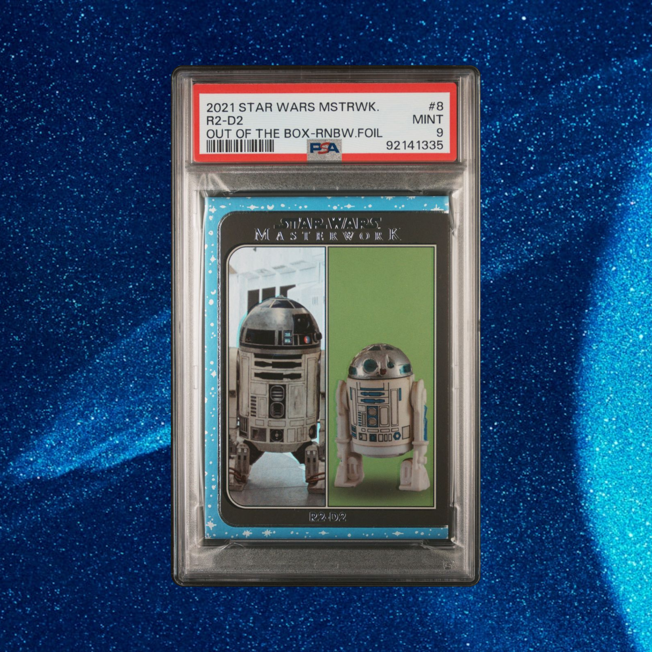 R2-D2 #284/299, Rainbow Foil (Star Wars Masterwork 2021) PSA 9