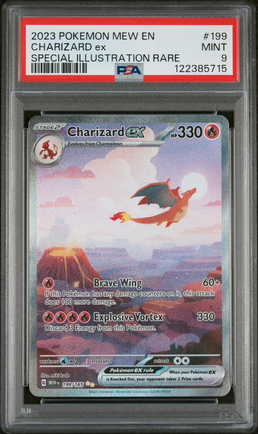Charizard EX (199/165) PSA Mint 9