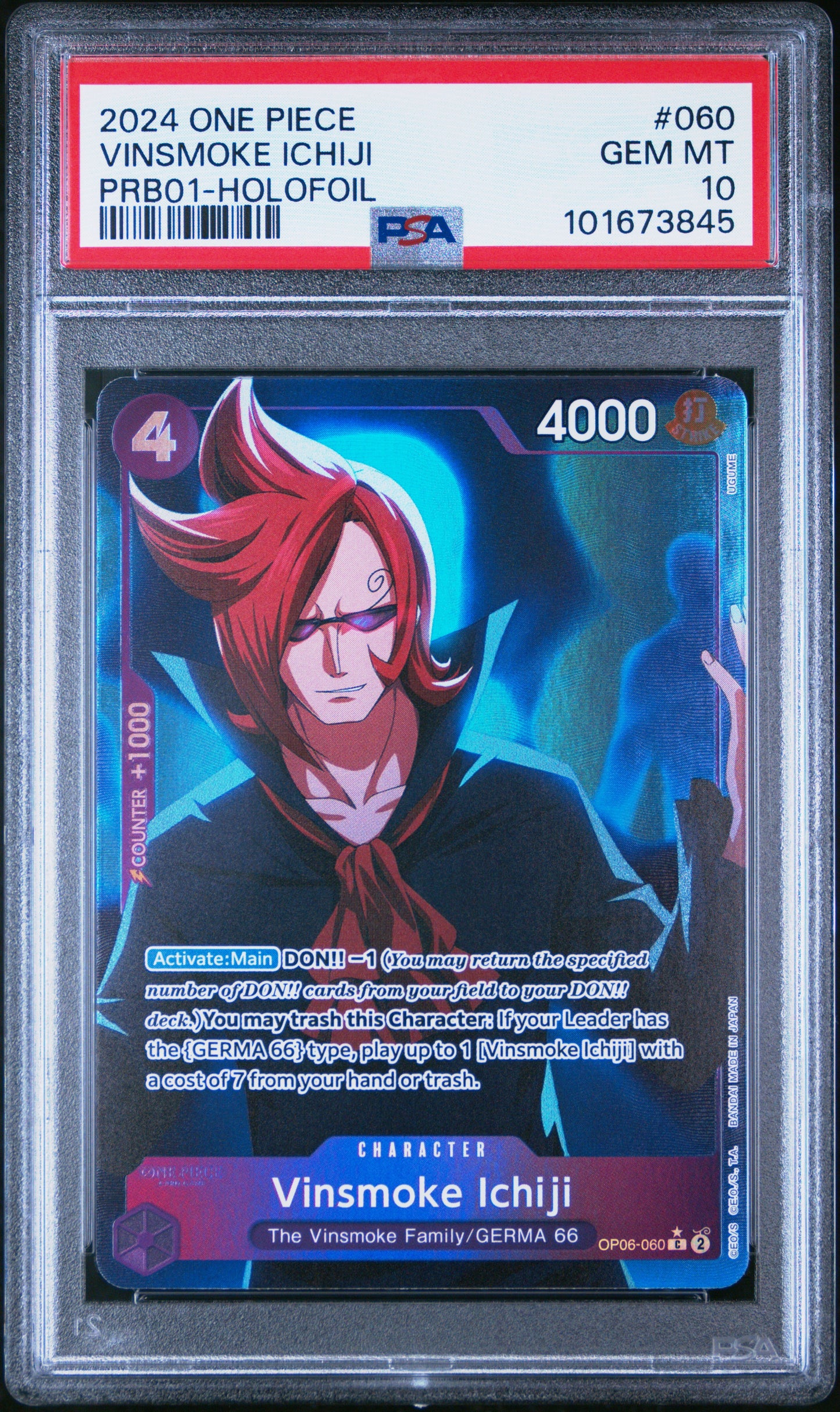 Vinsmoke Ichiji (OP06-060, PRB01) PSA Gem Mint 10 💎