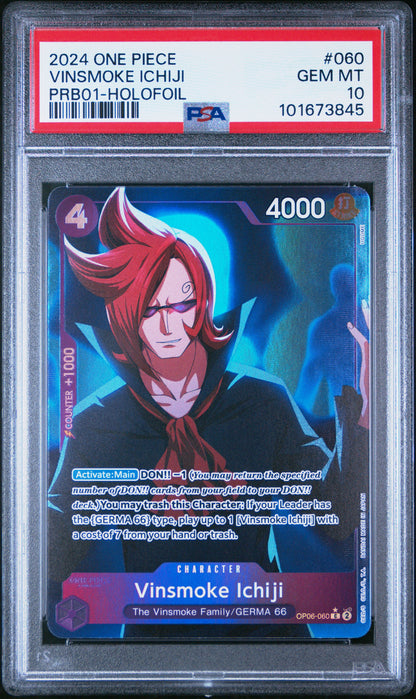 Vinsmoke Ichiji (OP06-060, PRB01) PSA Gem Mint 10 💎