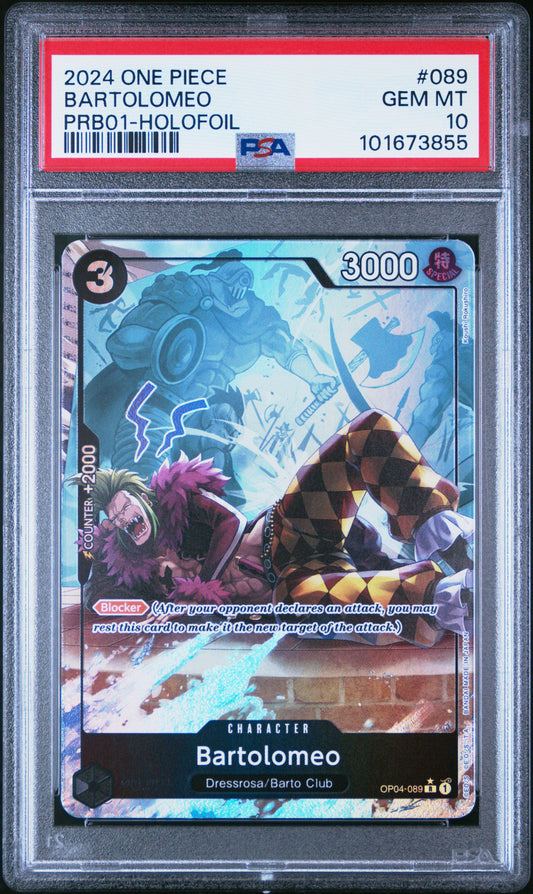 Bartolomeo (OP04-089, PRB01) PSA Gem Mint 10 💎