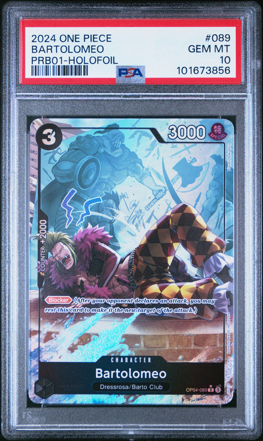 Bartolomeo (OP04-089, PRB01) PSA Gem Mint 10 💎