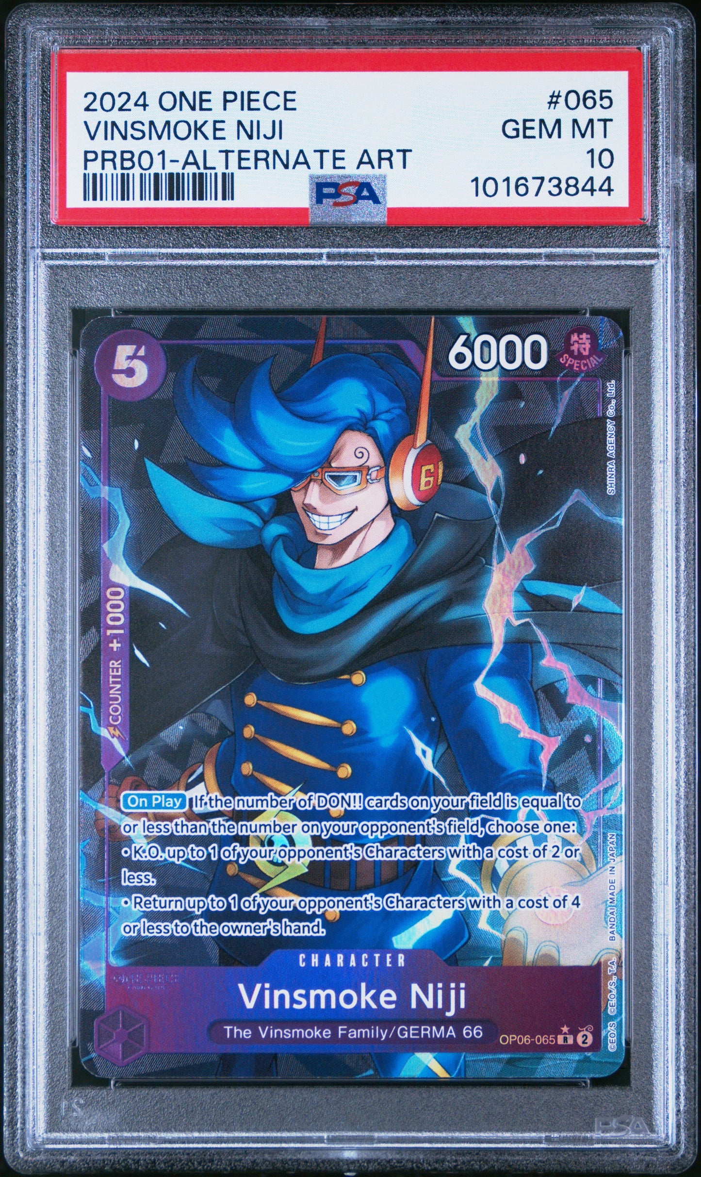 Vinsmoke Niji (OP06-065, PRB01) PSA Gem Mint 10 💎