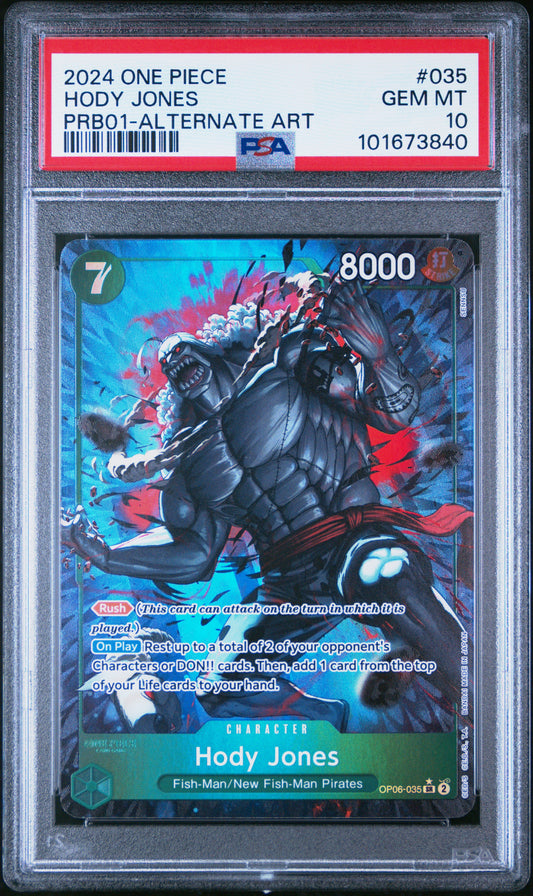 Hody Jones (OP06-035, PRB01) PSA Gem Mint 10 💎