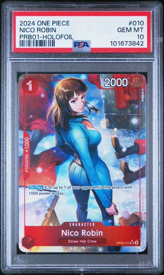 Nico Robin (OP05-010, PRB01) PSA Gem Mint 10 💎