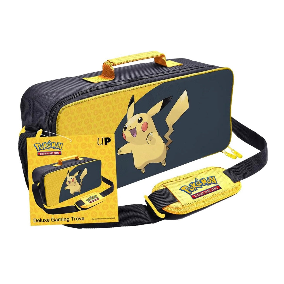 Deluxe gaming trove with Pikachu design on a white background