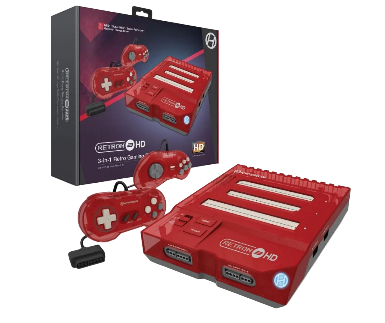 Hyperkin RetroN 3 HD 3-in-1 Retro Gaming Console - Jasper Red
