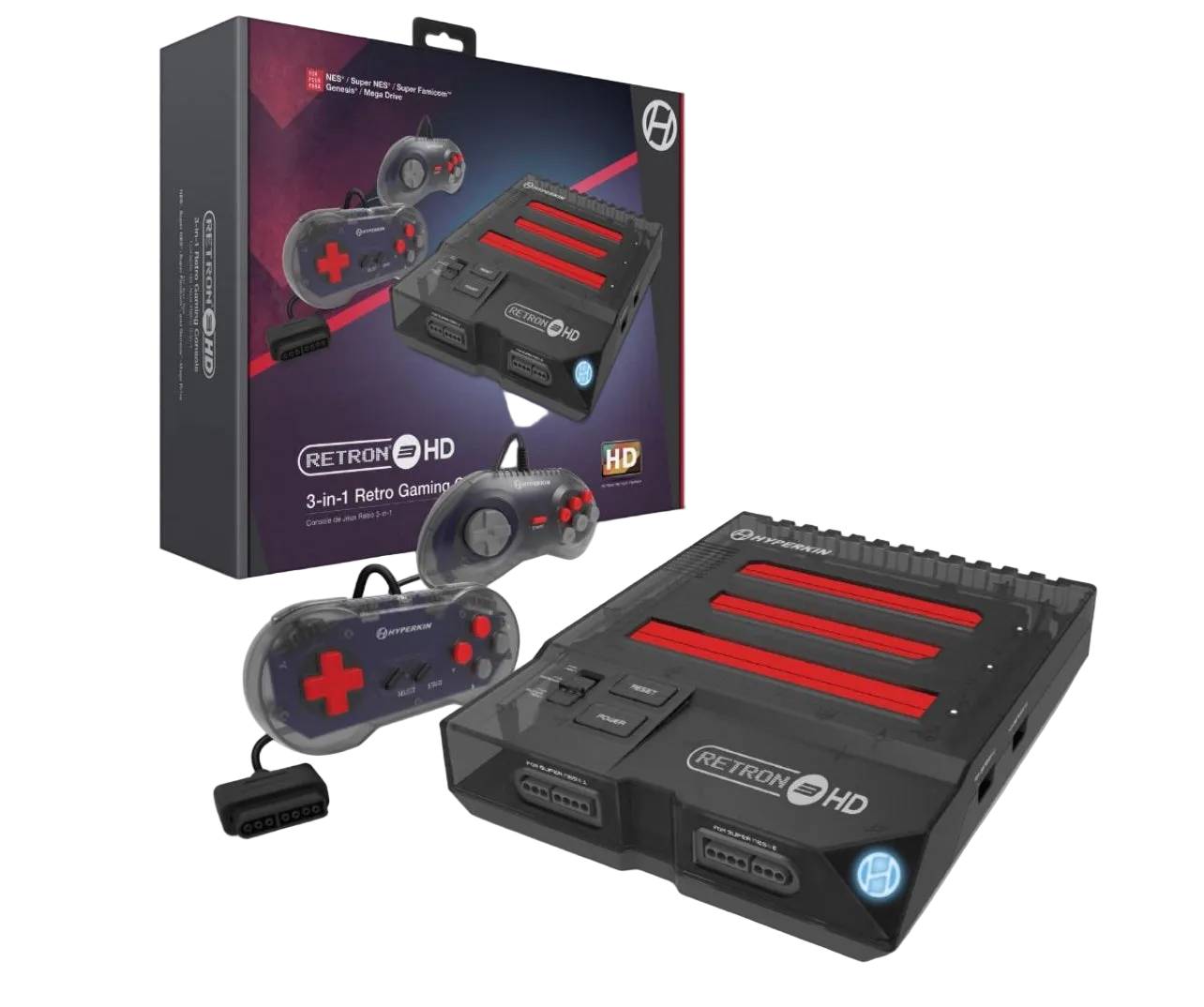 Hyperkin RetroN 3 HD 3-in-1 Retro Gaming Console - Space Black